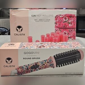 Calista Ion Hot Rollers and GOGOMINI Round Brush Set